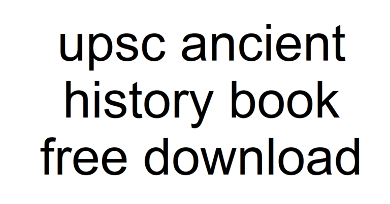 upsc-ancient-history-book-free-download