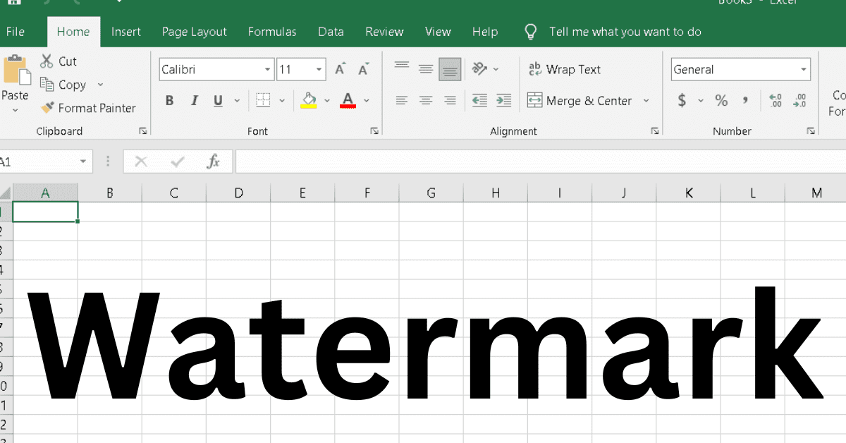 create watermark in excel